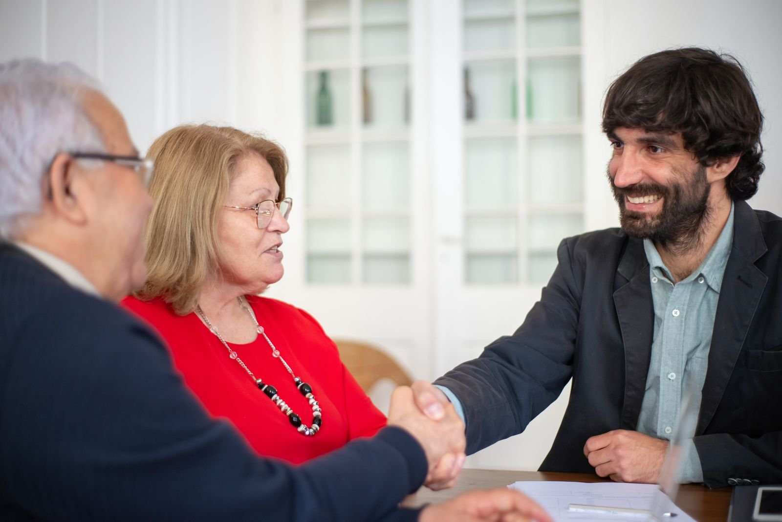 Business professionals in a consultation meeting discussing growth plans