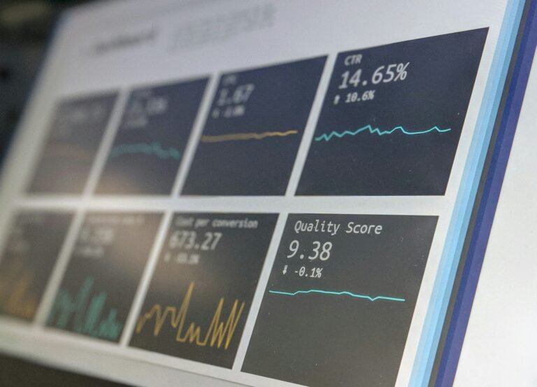 Screen displaying live monitoring metrics for a Google Ads account