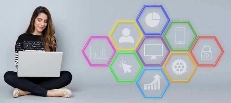 Conceptual graphic representing digital marketing and search engine optimization